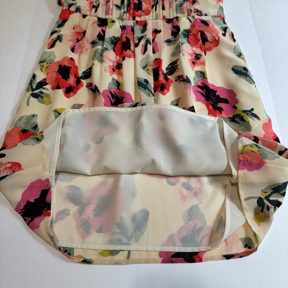 Madewell 100% Silk Tea Rose Floral Sleeveless Dress Size 2 Lined Pleated - Picture 13 of 16
